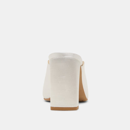 Dolce Vita SHOES Sabela Off White Satin Heels