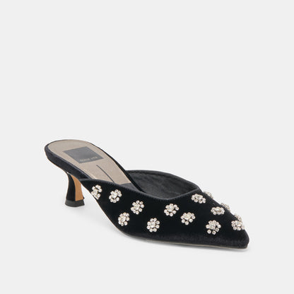 Dolce Vita SHOES Clara Nero Velvet Heels