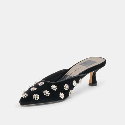 Dolce Vita SHOES Clara Nero Velvet Heels