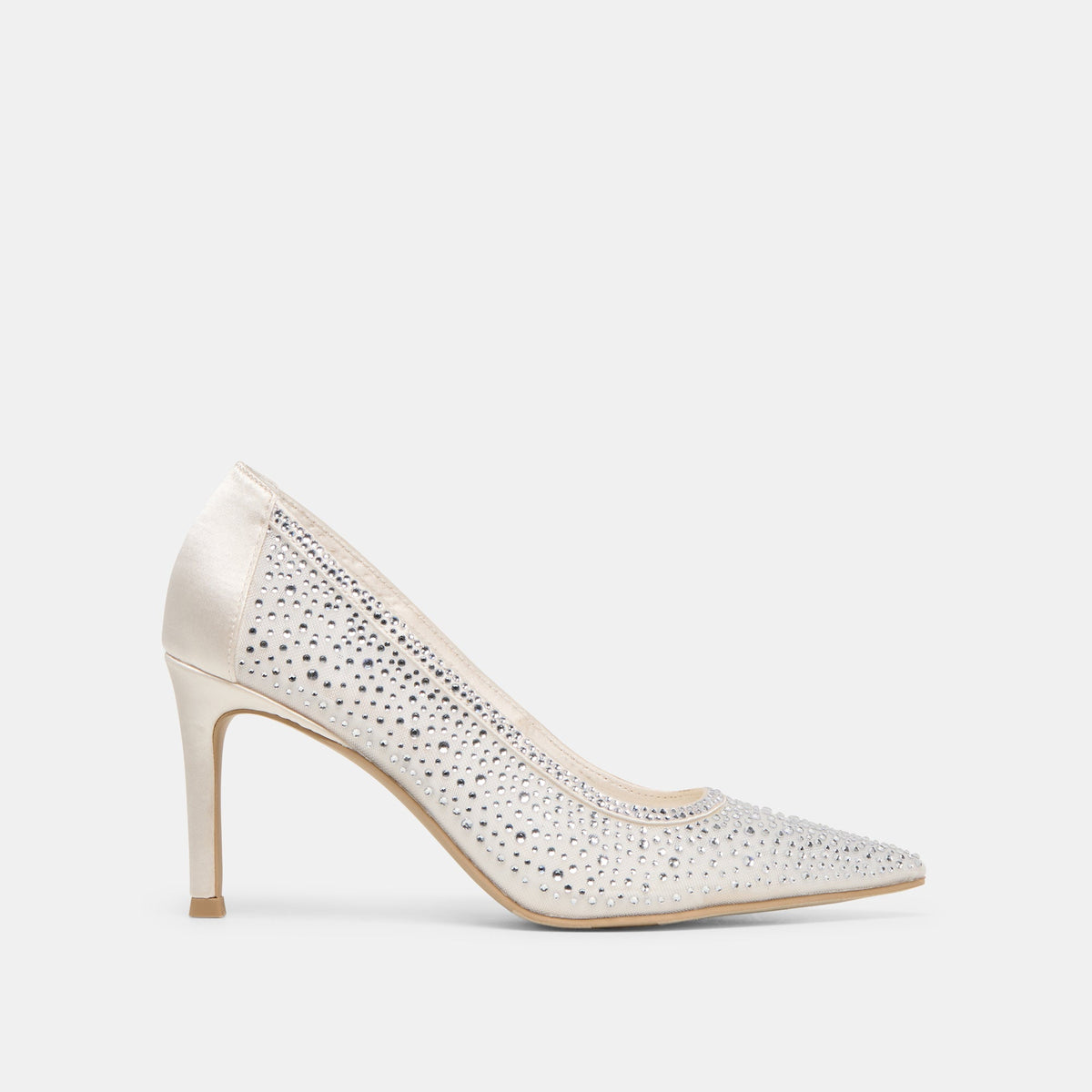 Dolce Vita SHOES Kashe Crystal White Mesh Heels