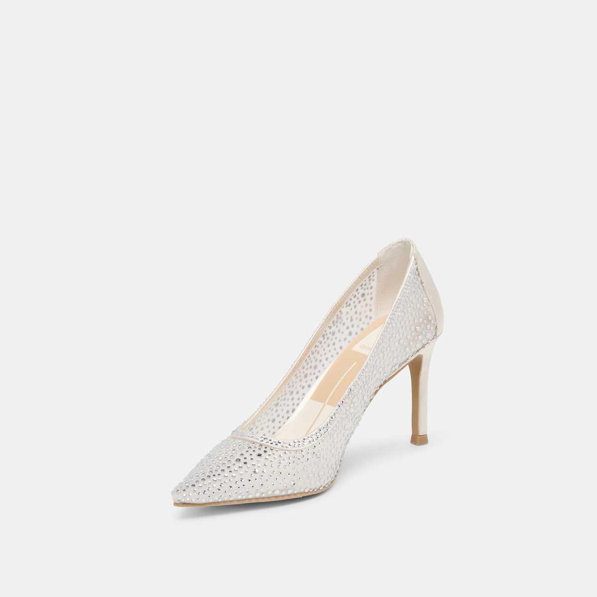 Dolce Vita SHOES Kashe Crystal White Mesh Heels