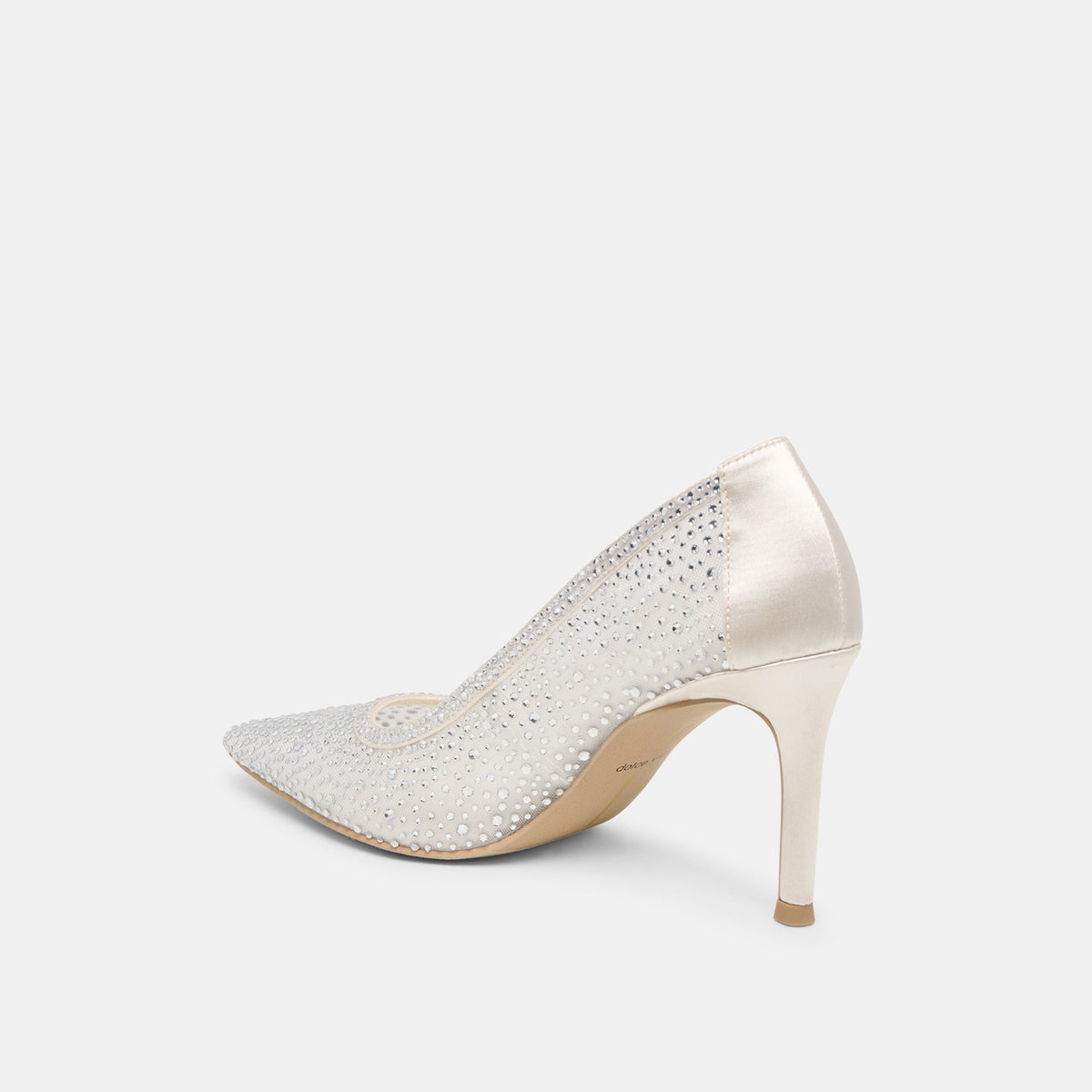 Dolce Vita SHOES Kashe Crystal White Mesh Heels
