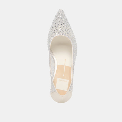 Dolce Vita SHOES Kashe Crystal White Mesh Heels