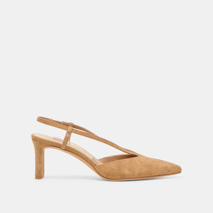 Dolce Vita SHOES Ginay Lt Brown Suede Heels