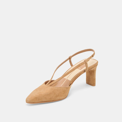 Dolce Vita SHOES Ginay Lt Brown Suede Heels