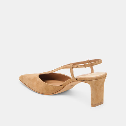 Dolce Vita SHOES Ginay Lt Brown Suede Heels