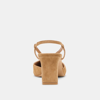 Dolce Vita SHOES Ginay Lt Brown Suede Heels