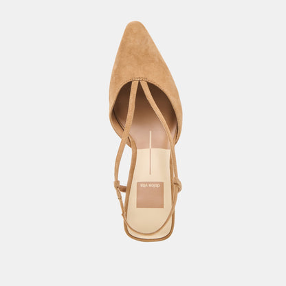 Dolce Vita SHOES Ginay Lt Brown Suede Heels