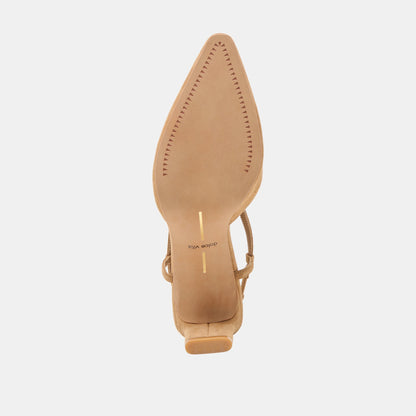 Dolce Vita SHOES Ginay Lt Brown Suede Heels