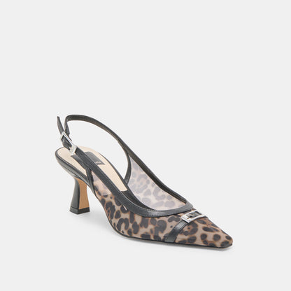 Dolce Vita SHOES Lorine Leopard Mesh Heels