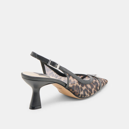 Dolce Vita SHOES Lorine Leopard Mesh Heels