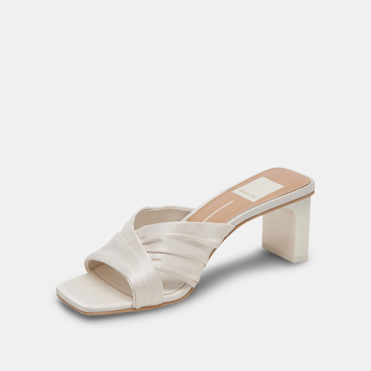 Dolce Vita SHOES CARLAN HEELS OFF WHITE SILK
 – Dolce Vita