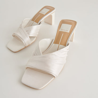 Dolce Vita SHOES CARLAN HEELS OFF WHITE SILK
 – Dolce Vita