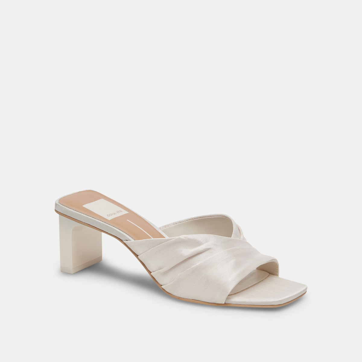 Dolce Vita SHOES CARLAN HEELS OFF WHITE SILK
 – Dolce Vita
