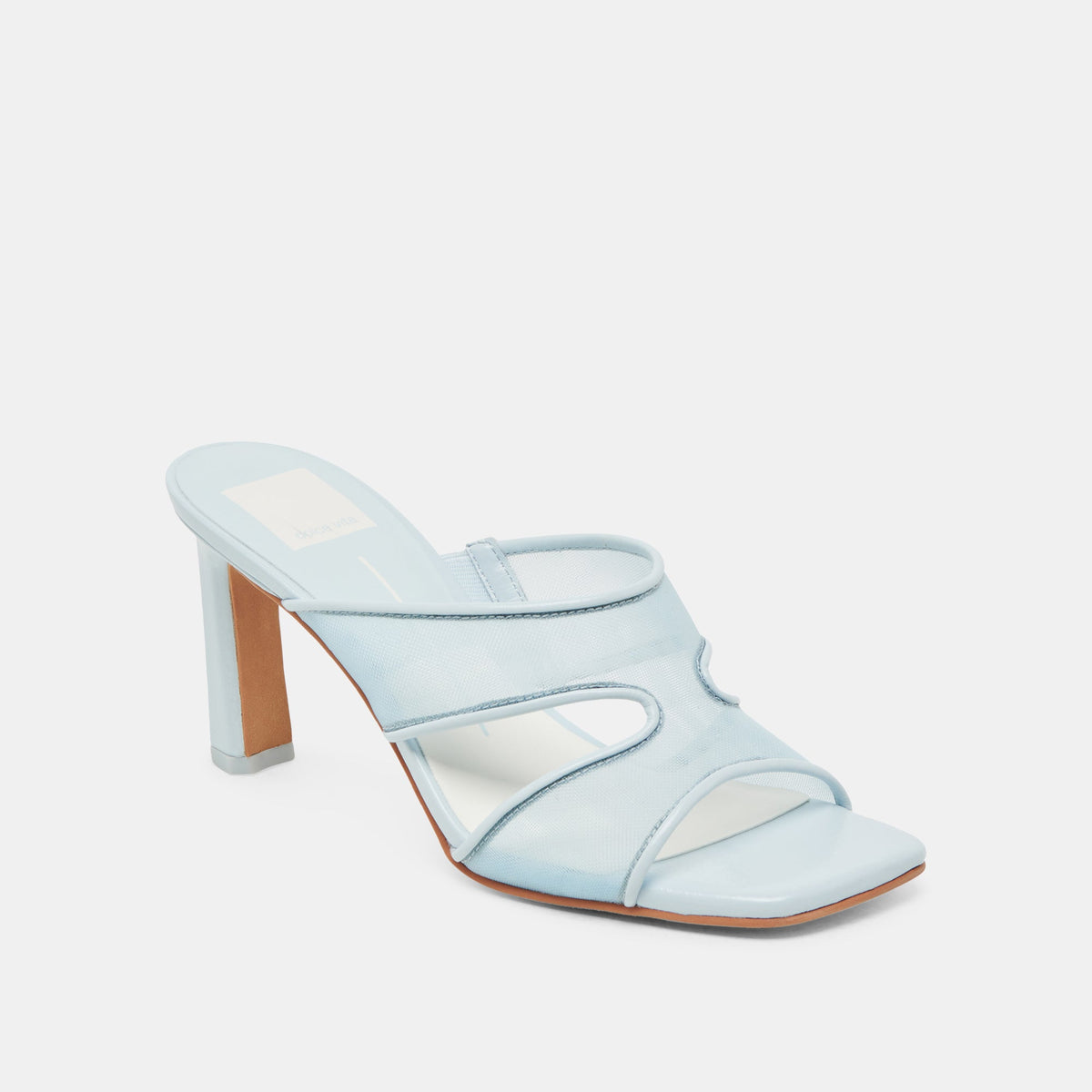 Dolce Vita SHOES Gitel Wide Ice Blue Mesh Heels