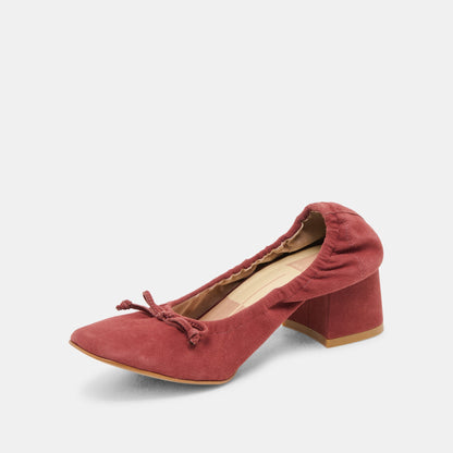 Dolce Vita SHOES Karmin Brandy Suede Heels