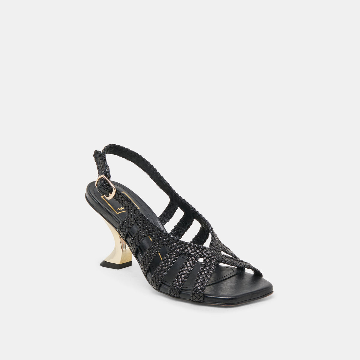 Dolce Vita SHOES SICILY HEELS BLACK WOVEN LEATHER
 – Dolce Vita