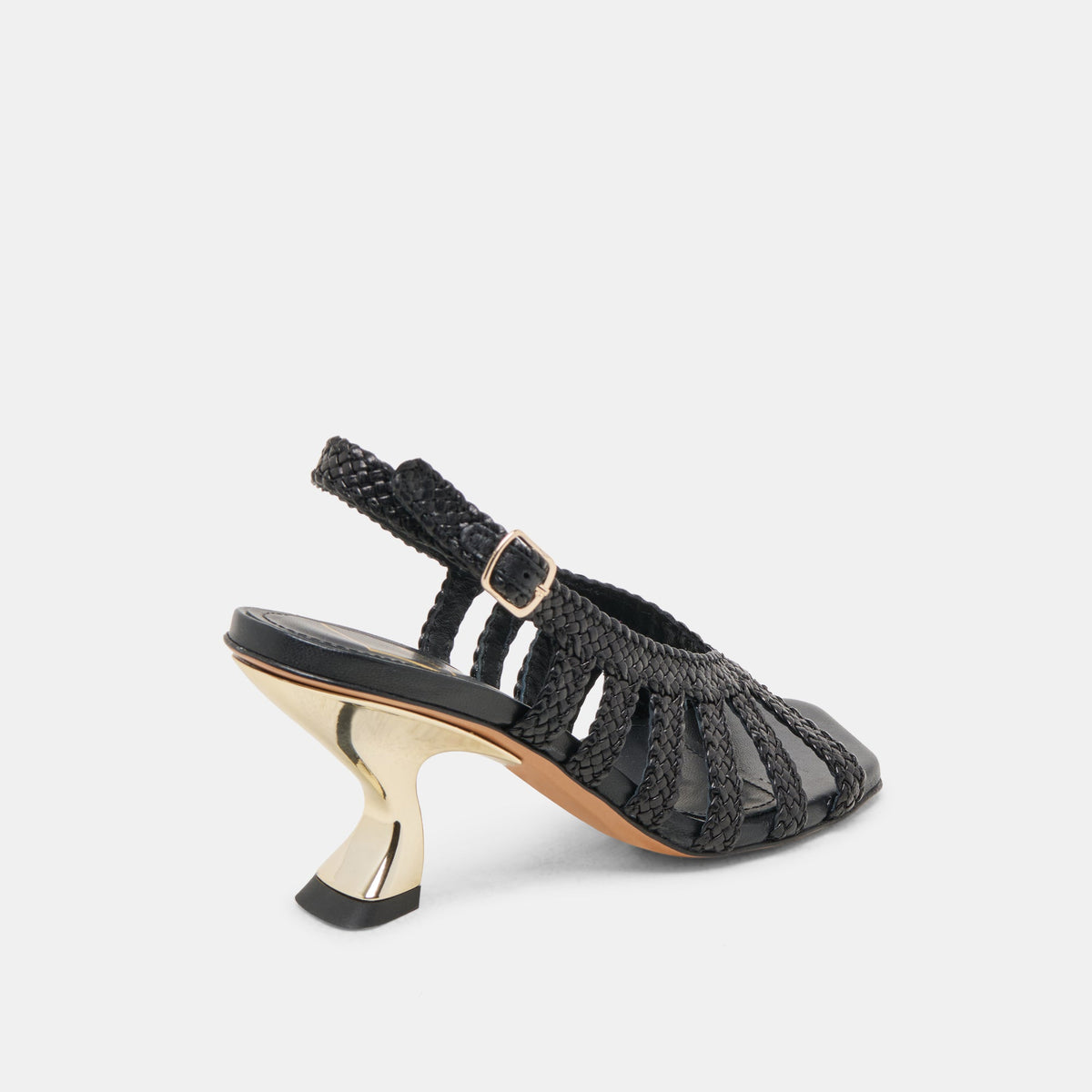 Dolce Vita SHOES SICILY HEELS BLACK WOVEN LEATHER
 – Dolce Vita