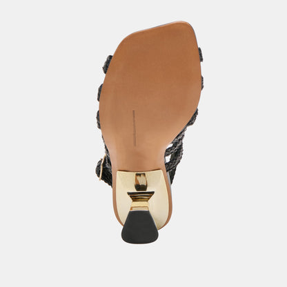 Dolce Vita SHOES SICILY HEELS BLACK WOVEN LEATHER
 – Dolce Vita