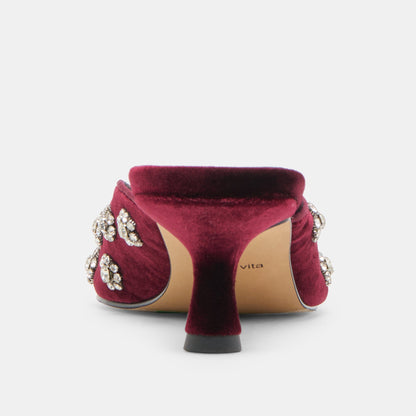 Dolce Vita SHOES Clara Bordeaux Velvet Heels