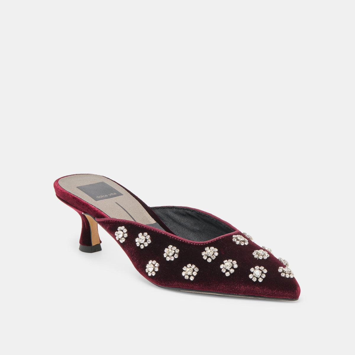 Dolce Vita SHOES Clara Bordeaux Velvet Heels