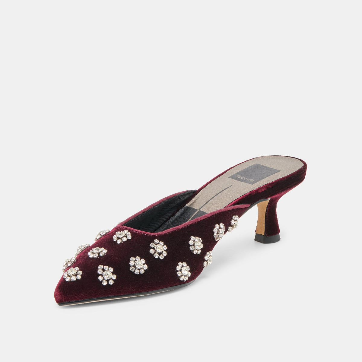 Dolce Vita SHOES Clara Bordeaux Velvet Heels