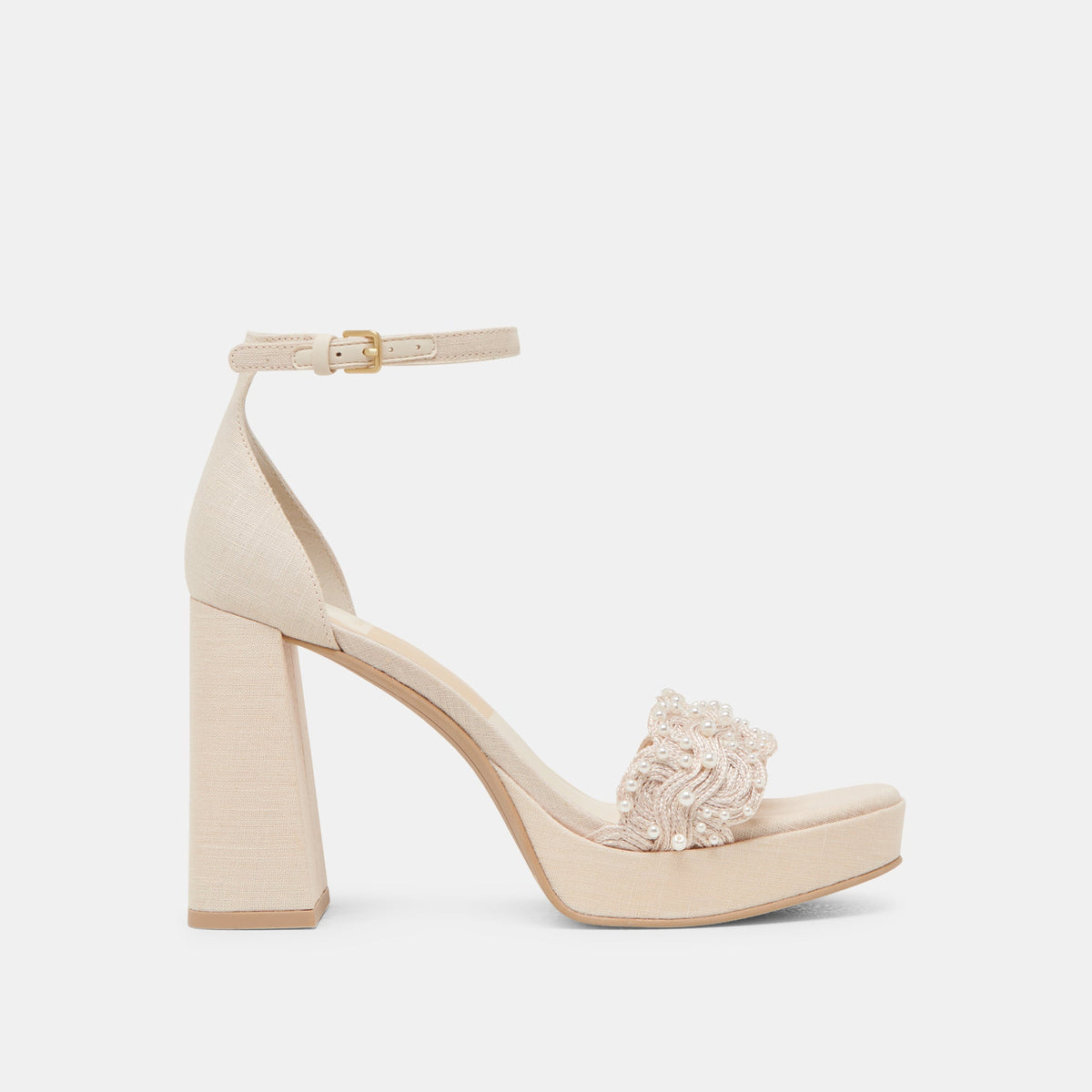 Dolce Vita SHOES PELTIN PEARL HEELS VANILLA WOVEN RAFFIA
 – Dolce Vita