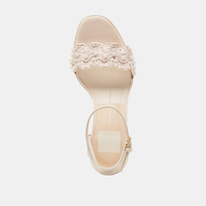 Dolce Vita SHOES PELTIN PEARL HEELS VANILLA WOVEN RAFFIA
 – Dolce Vita