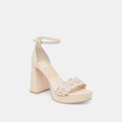 Dolce Vita SHOES PELTIN PEARL HEELS VANILLA WOVEN RAFFIA
 – Dolce Vita