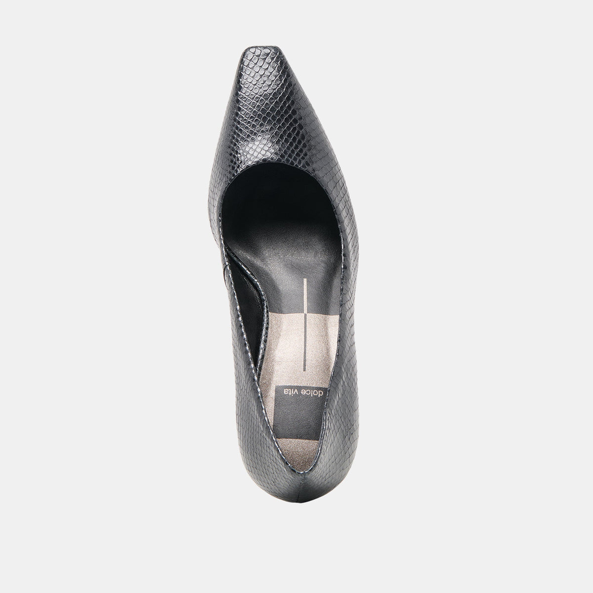 Dolce Vita SHOES Briona Onyx Embossed Leather Heels