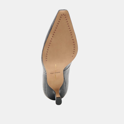 Dolce Vita SHOES Briona Onyx Embossed Leather Heels