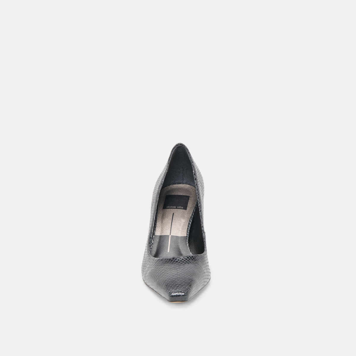 Dolce Vita SHOES Briona Onyx Embossed Leather Heels