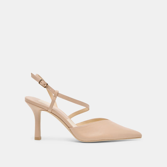 Dolce Vita SHOES Kamra Beige Leather Heels