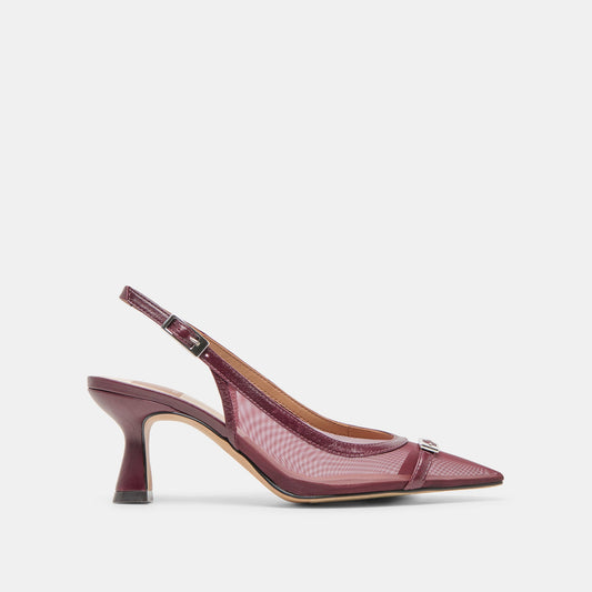 Dolce Vita SHOES Lorine Burgundy Mesh Heels