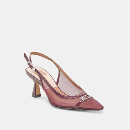 Dolce Vita SHOES Lorine Burgundy Mesh Heels