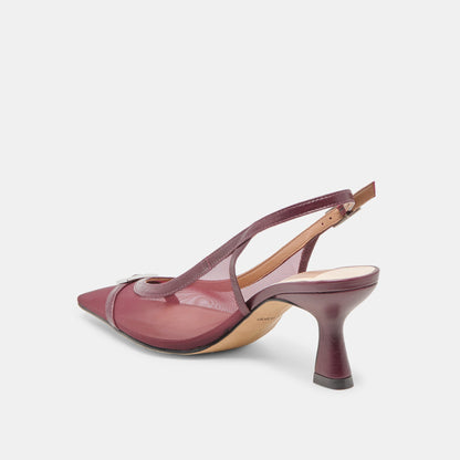 Dolce Vita SHOES Lorine Burgundy Mesh Heels