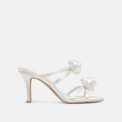 Dolce Vita SHOES LINZY HEELS TRUE WHITE SATIN
 – Dolce Vita