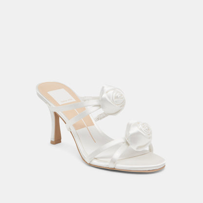 Dolce Vita SHOES LINZY HEELS TRUE WHITE SATIN
 – Dolce Vita