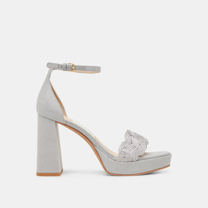 Dolce Vita SHOES PELTIN HEELS GREY WOVEN RAFFIA
 – Dolce Vita