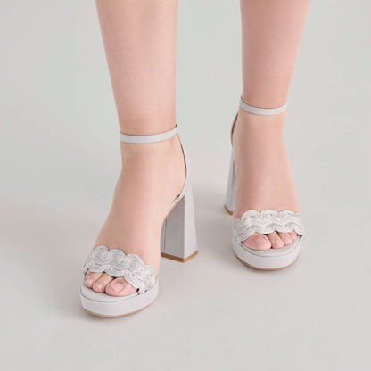 Dolce Vita SHOES PELTIN HEELS GREY WOVEN RAFFIA
 – Dolce Vita