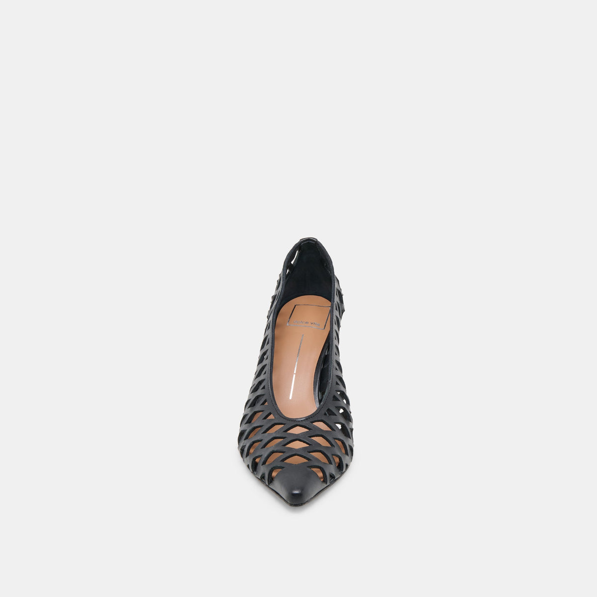 Dolce Vita SHOES Tanya Black Woven Leather Heels