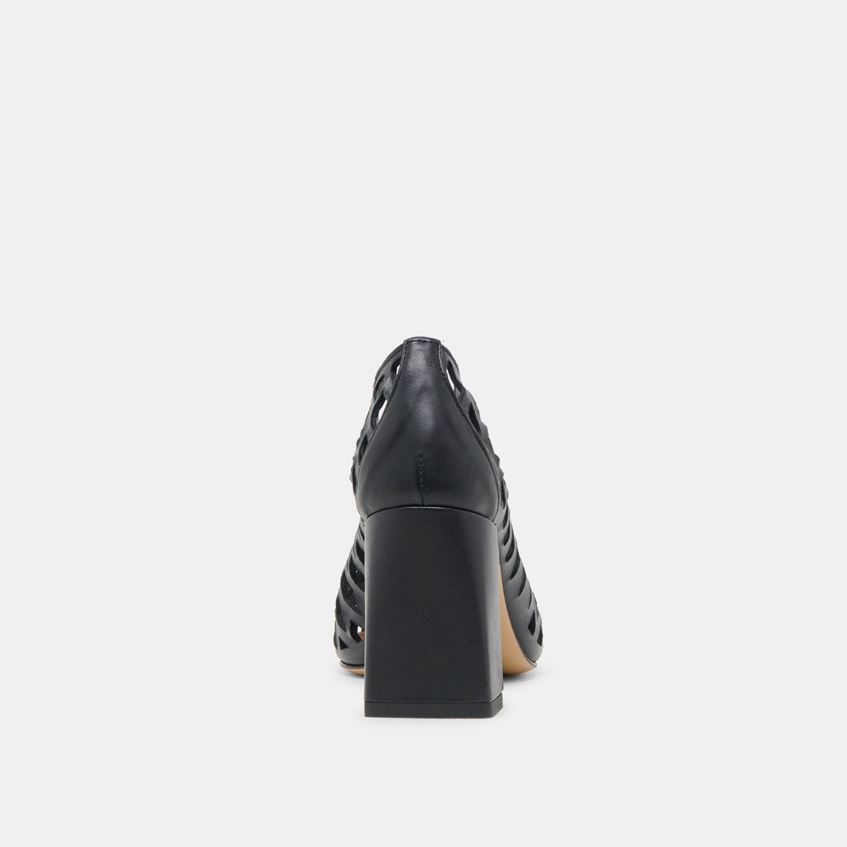 Dolce Vita SHOES Tanya Black Woven Leather Heels