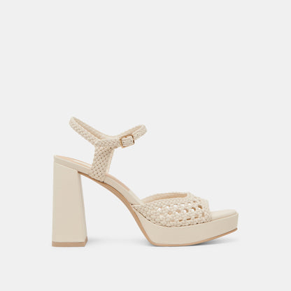 Dolce Vita SHOES PEYTEN WIDE HEELS CREME WOVEN STELLA
 – Dolce Vita