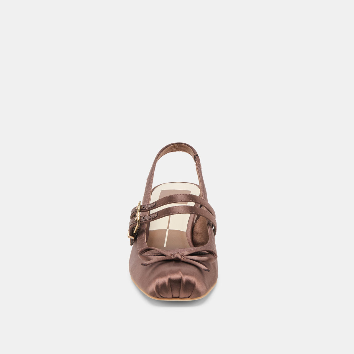 Dolce Vita SHOES Loris Mahogany Satin Heels