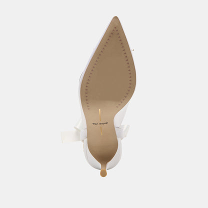 Dolce Vita SHOES Efora True White Satin Heels
