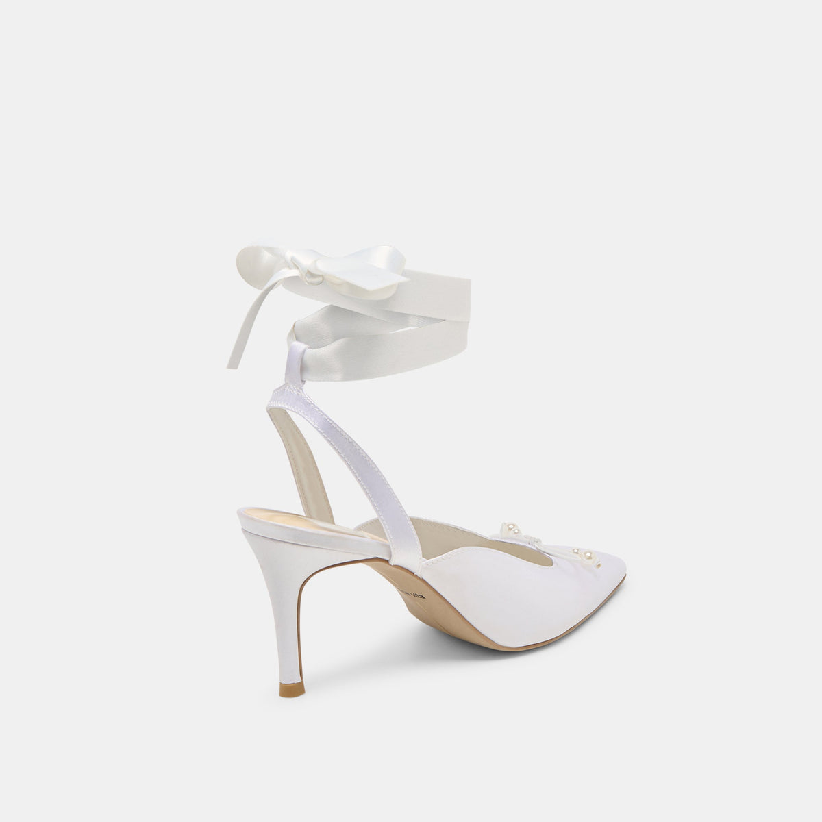 Dolce Vita SHOES Efora True White Satin Heels