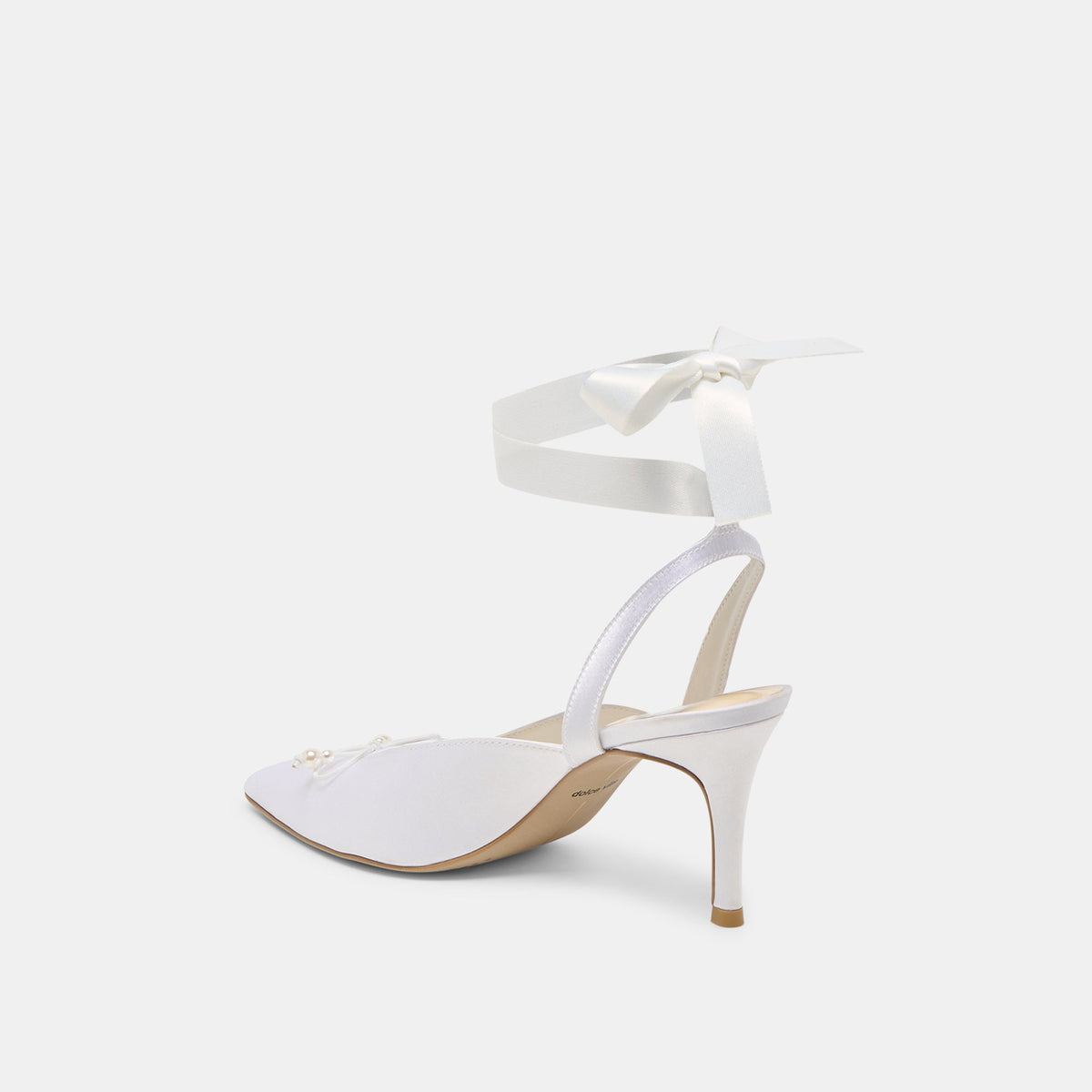 Dolce Vita SHOES Efora True White Satin Heels