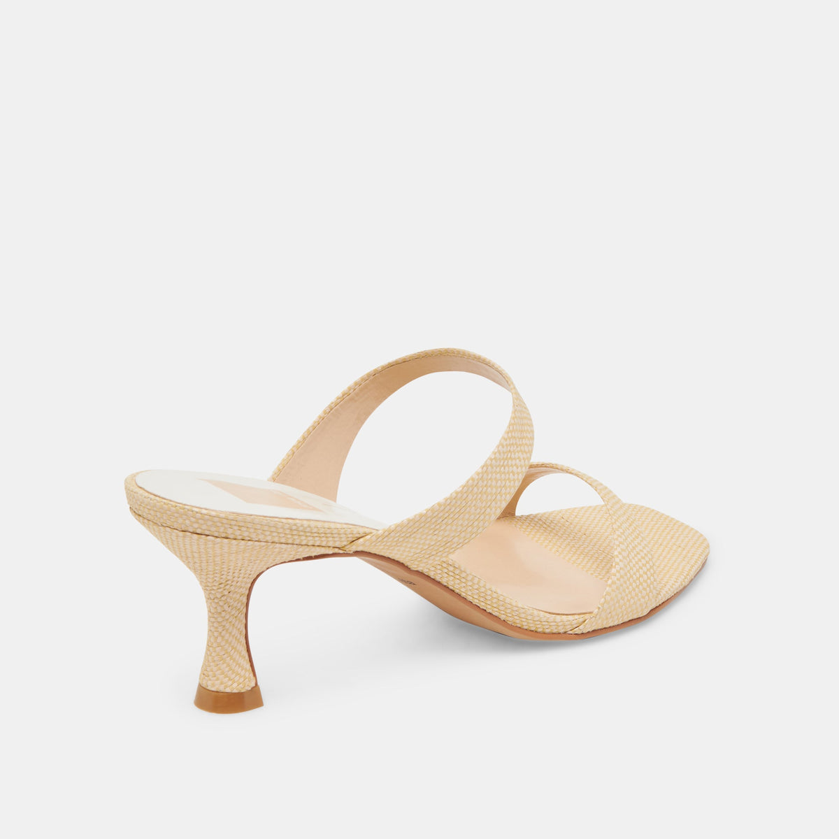 Dolce Vita SHOES Genora Wide Lt Natural Woven Raffia Heels