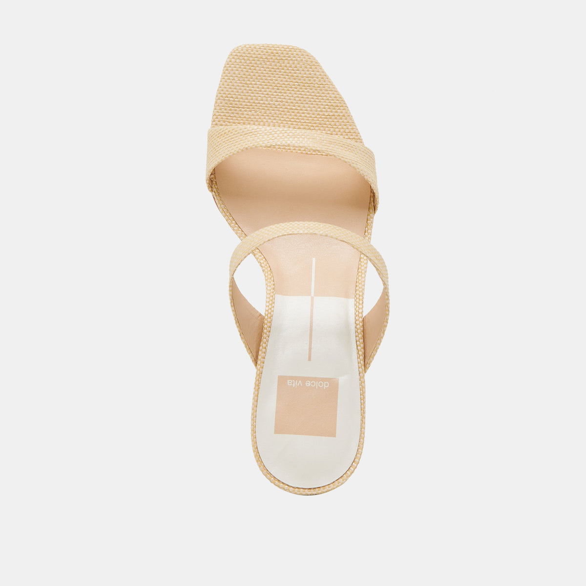 Dolce Vita SHOES Genora Wide Lt Natural Woven Raffia Heels
