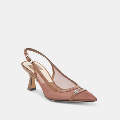 Dolce Vita SHOES Lorine Espresso Mesh Heels